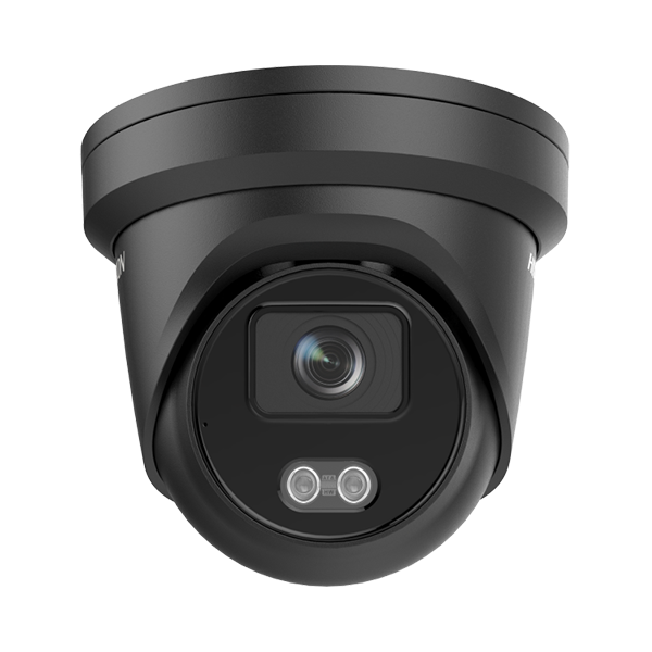 Hikvision DS-2CD2347G2-LU(2.8mm)(C)(BLACK) Hikvision AcuSense 4MP fixed lens ColorVu turret camera with audio